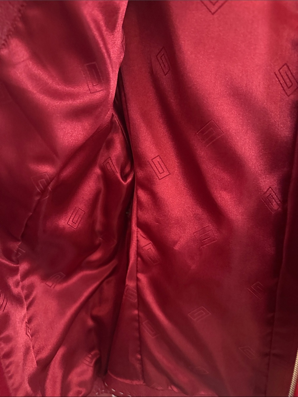 Pamela McCoy Red Leather Zip Jacket - Picture 6 of 7